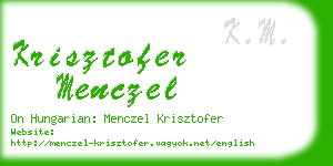 krisztofer menczel business card